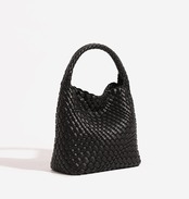 本革編みバッグハンドバッグ（ショルダーストラップ付）