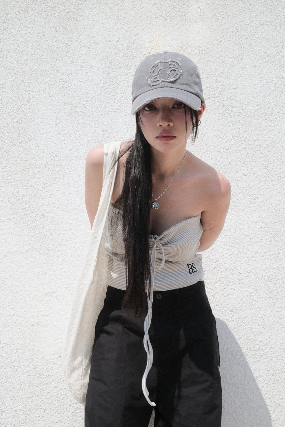 as”on] PATCH BALL CAP / GRAY 正規品 韓国ブランド 韓国通販