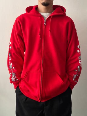 TENBOX / SCORPION ZIP HOODIE / RED