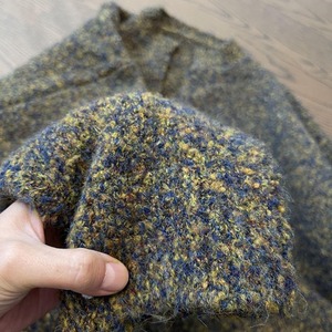 カラーミックスV ネックオフショルダーニット　1043