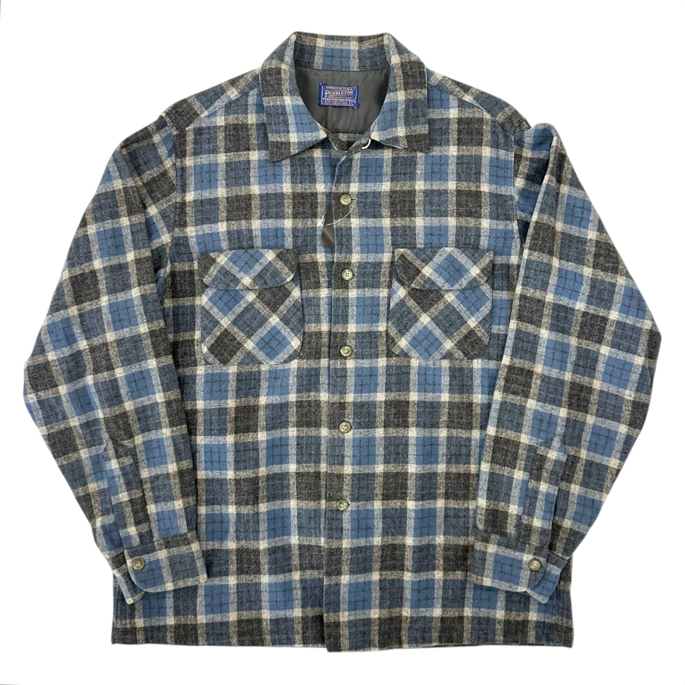 50's PENDLETON BOARD SHIRT BLUE×GRAY | BerBerJin Yuhodo