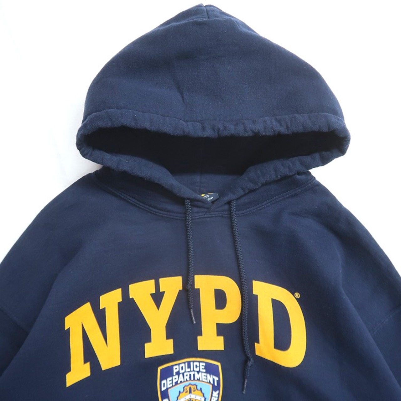 古着 NYPD ニューヨーク市警察 ロゴ プリントスウェットパーカー 