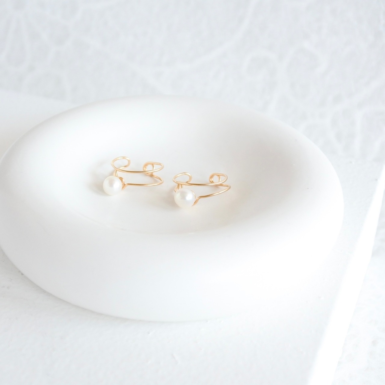 結わい　-瞬き-　【①結わい（両耳）】小枝耳飾り　ワイヤーアクセサリー