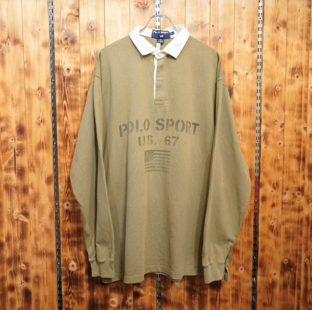 90s polosport ralphlauren ラガーシャツ XL/ポロスポーツマン ラルフ