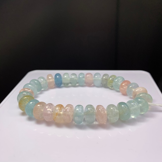 ボタンタイプ♪ミックスベリルブレスレット