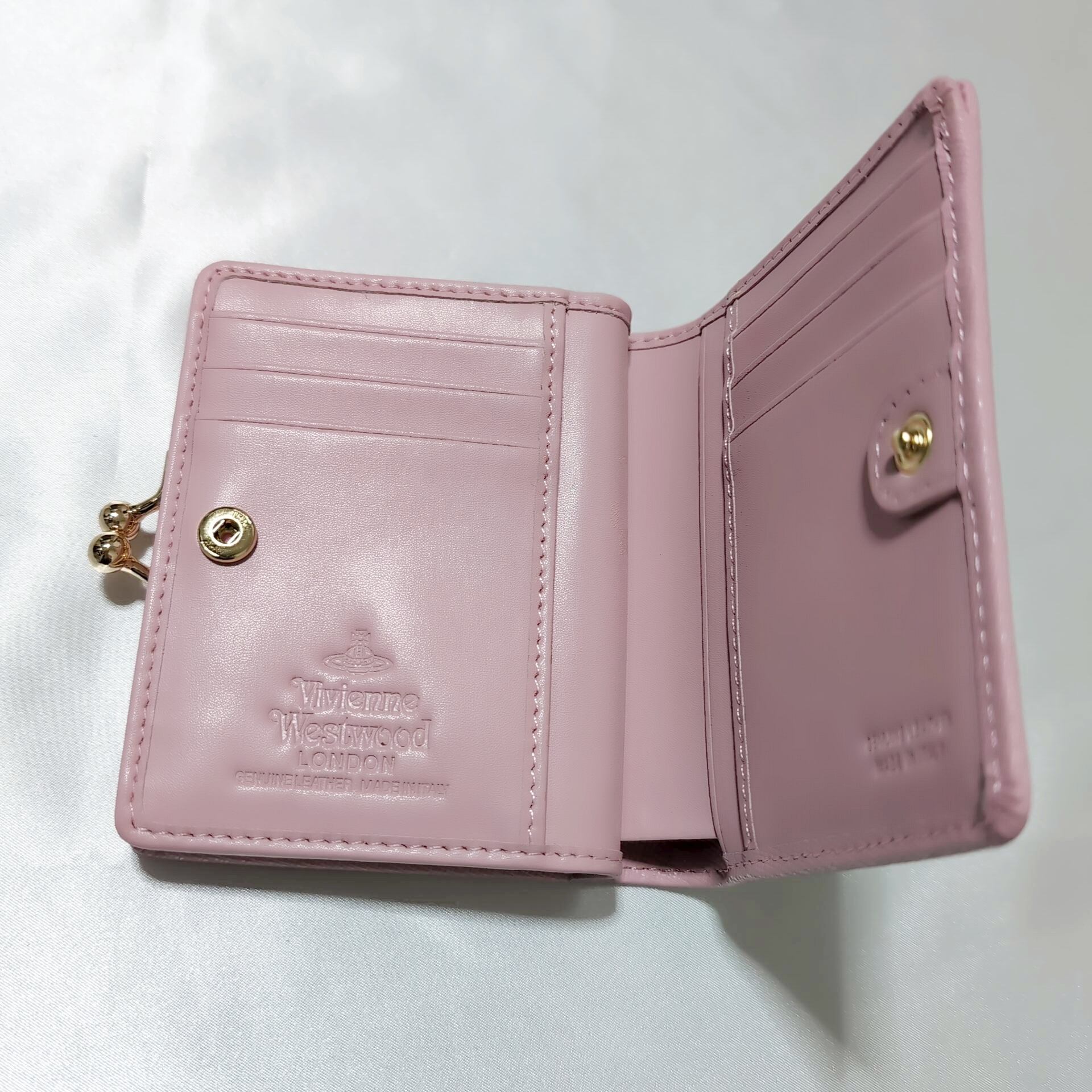 VivienneWestwood がま口財布　二つ折り　ピンク　ミニ財布 ヴィヴィアンウエストウッド がま口二つ折り財布 ピンク | francore