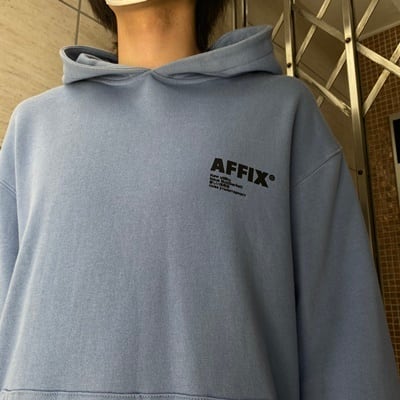 AFFIX アフィックス BASIC HOODIE フーディ―パーカー XL ブルー 179cm