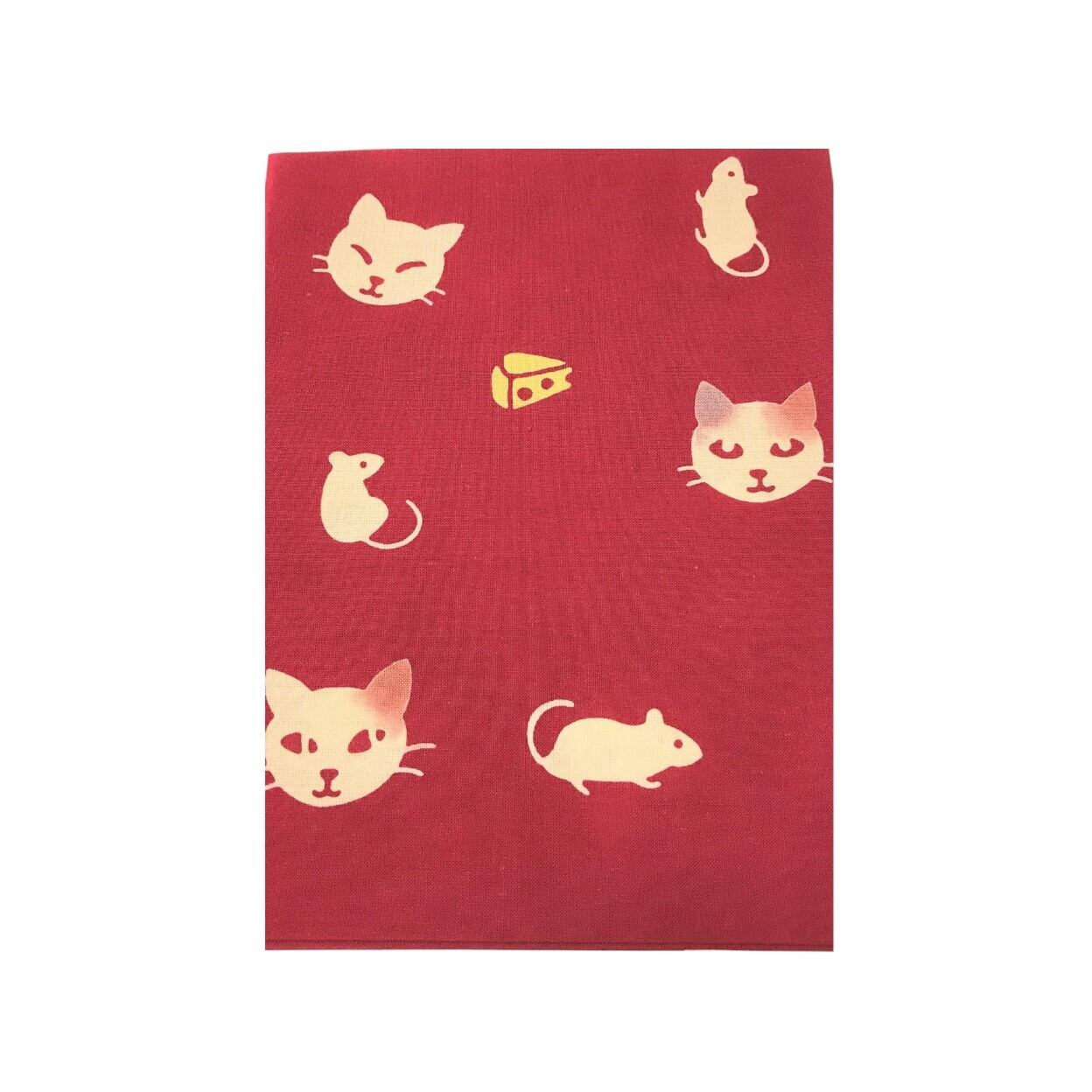 手ぬぐい・猫と鼠