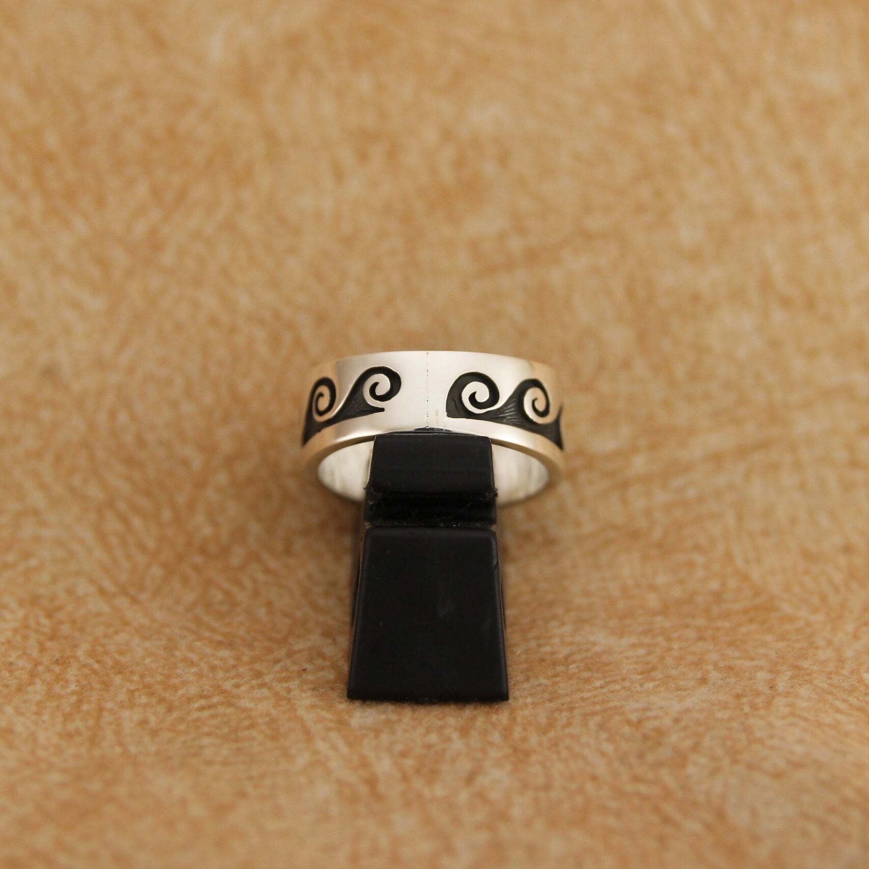 ⑨【美品】HOPI ホピ Lucion Koinva ルーションバ ホピ族 15.5号 Lucion Koinva作 シルバーリング#35 インディアン