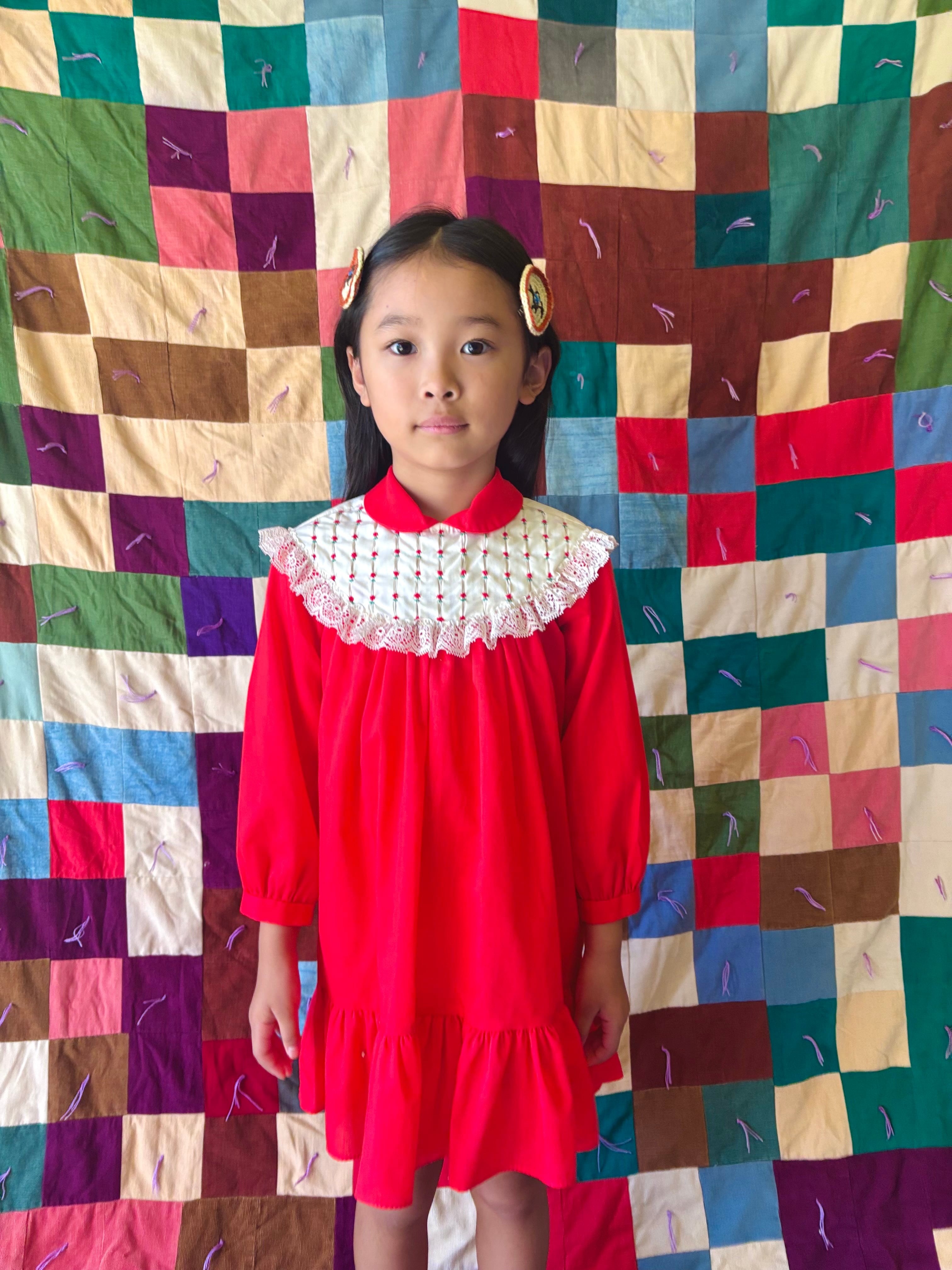 【KIDS vintage】vintage mini dress. 5-7y