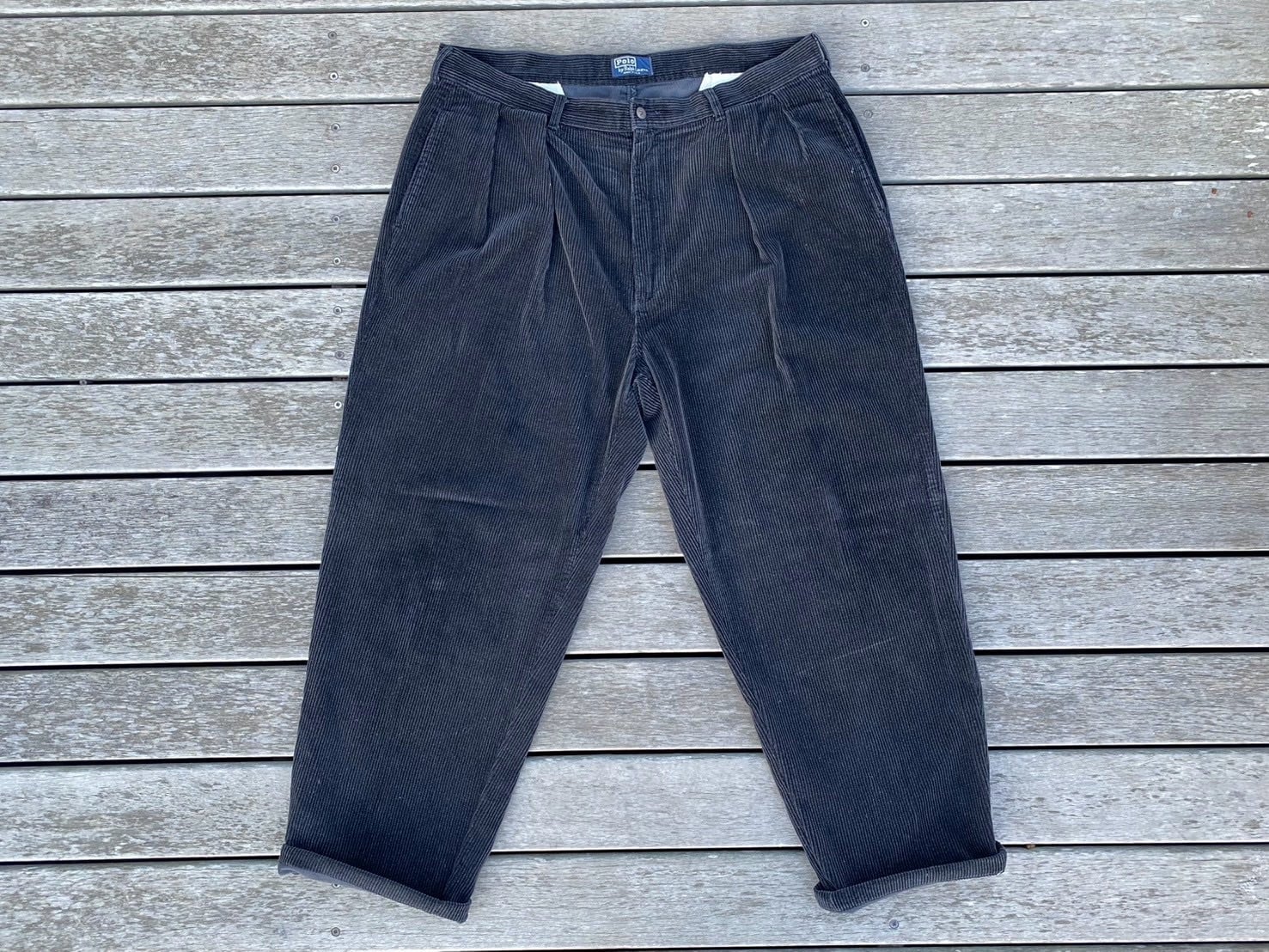 90s POLO RALPH LAUREN 2TUCK CORDUROY PANTS MADE IN USA