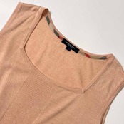 シルク カシミヤ混 BURBERRY LONDON バーバリーロンドン タンクトップ ノースリーブ トップス 2/うすピンク系 レディース
