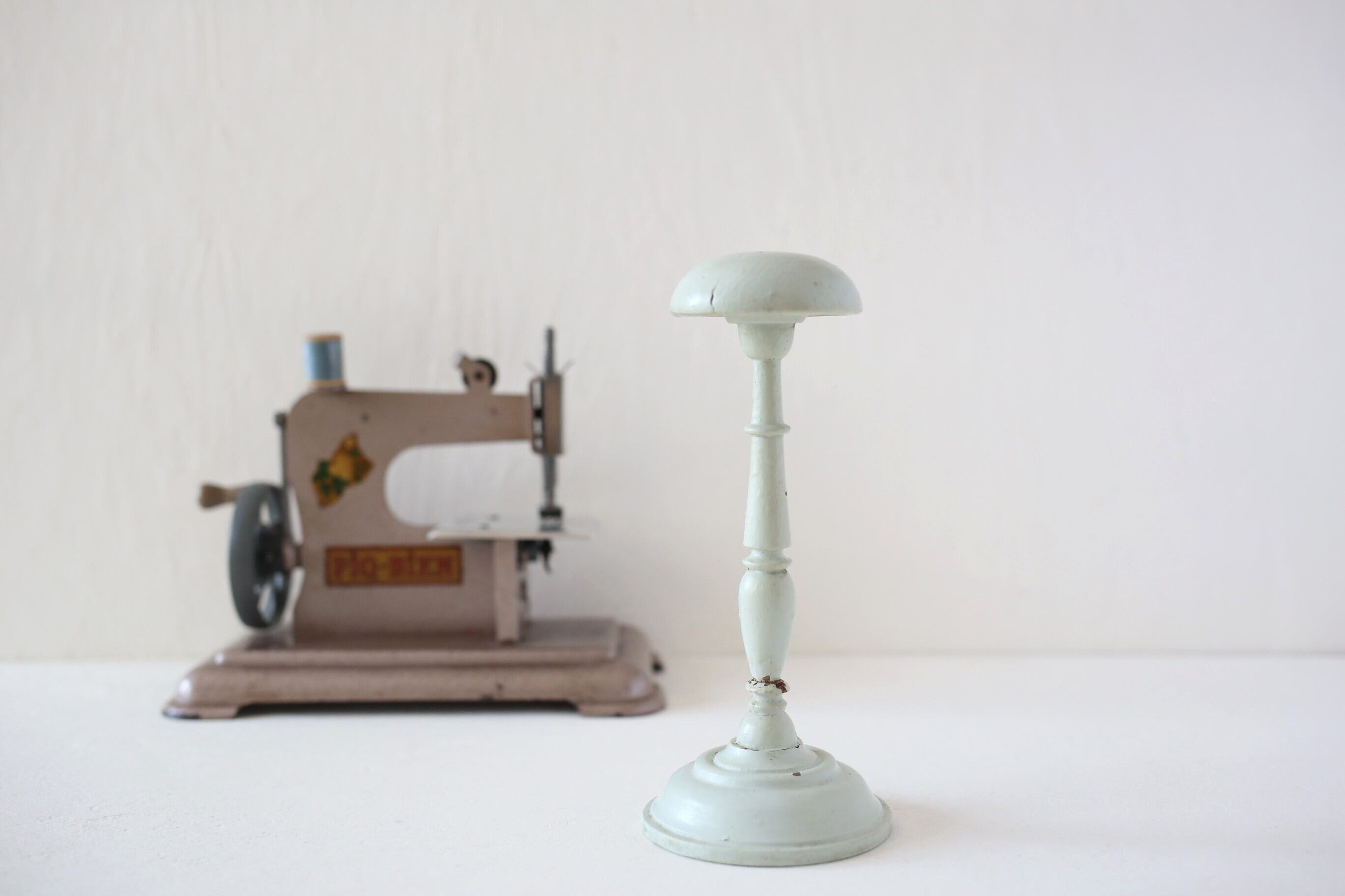 フランス アンティーク ヴィンテージ ハットスタンド ペールブルー 約20.5㎝ N-03944