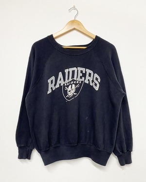 70sChampion Raiders Print Crewneck Sweater/L