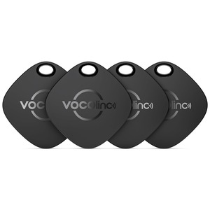 【新着特価】VOCOlinc エアタグ 紛失防止タグ- (4 個) Appleの (iOSのみ対応) スマートタグ 忘れ物防止 タグ 超薄(0.75 cｍ) Bluetooth トラッカー 探し物（鍵、荷物用）電池交換可能 軽量 黒