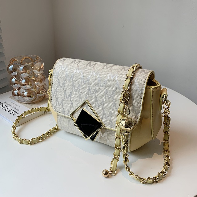 レディースサマーチェーン スタイル 夏物 スクウェア メッセンジャーバッグ 手作りハンドバック10752376653