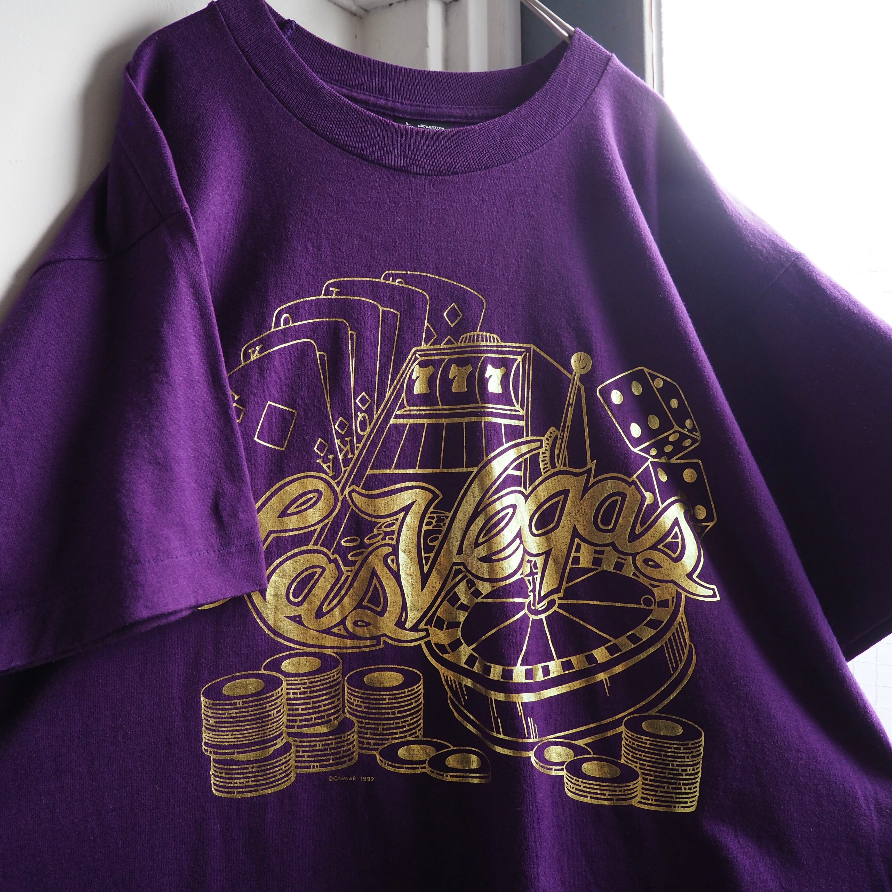 1992s ” Lasvegas ” Casino printed vintage Tee (made in Usa)