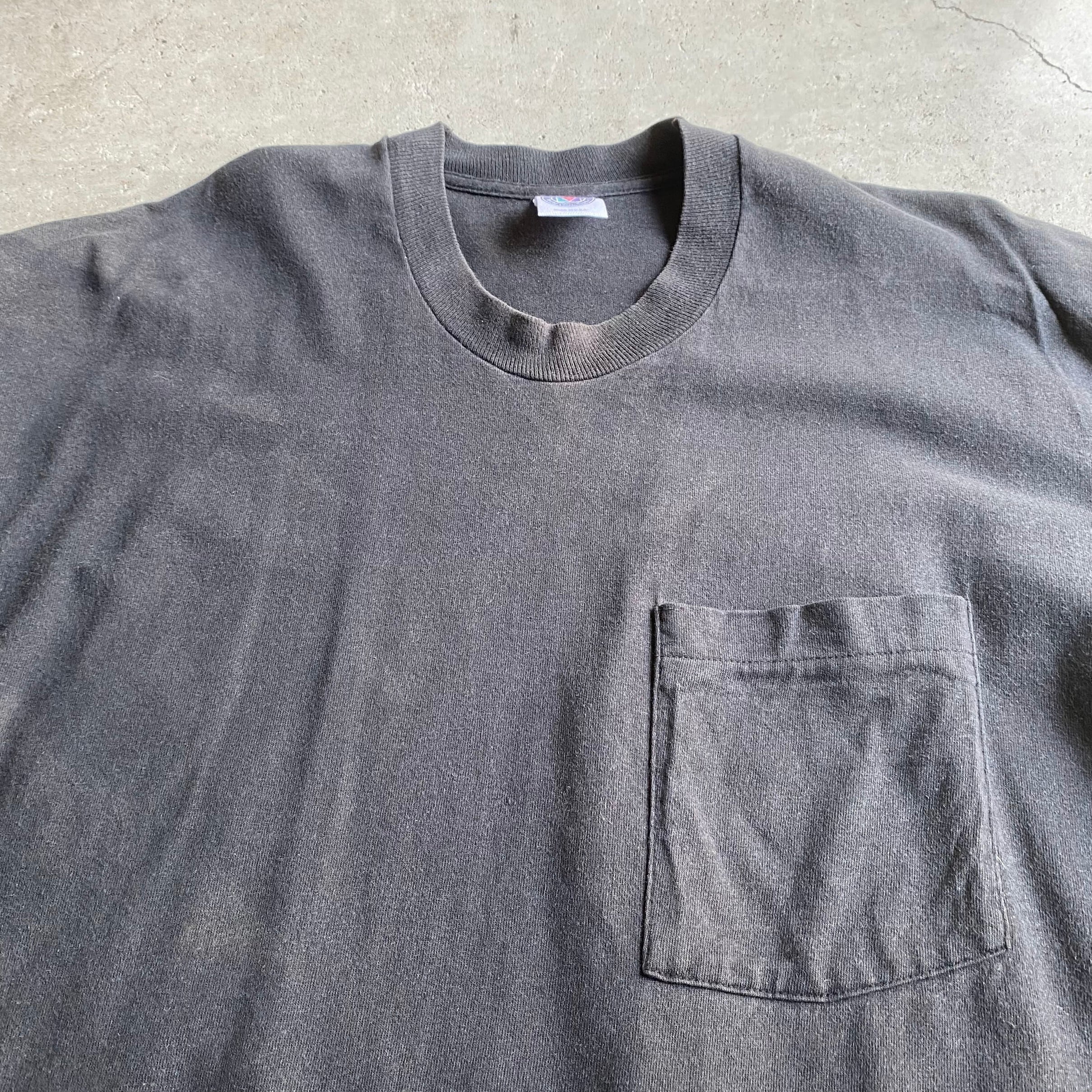 90年代 USA製 MUNSINGWEAR シングルステッチ 無地 ポケットTシャツ 
