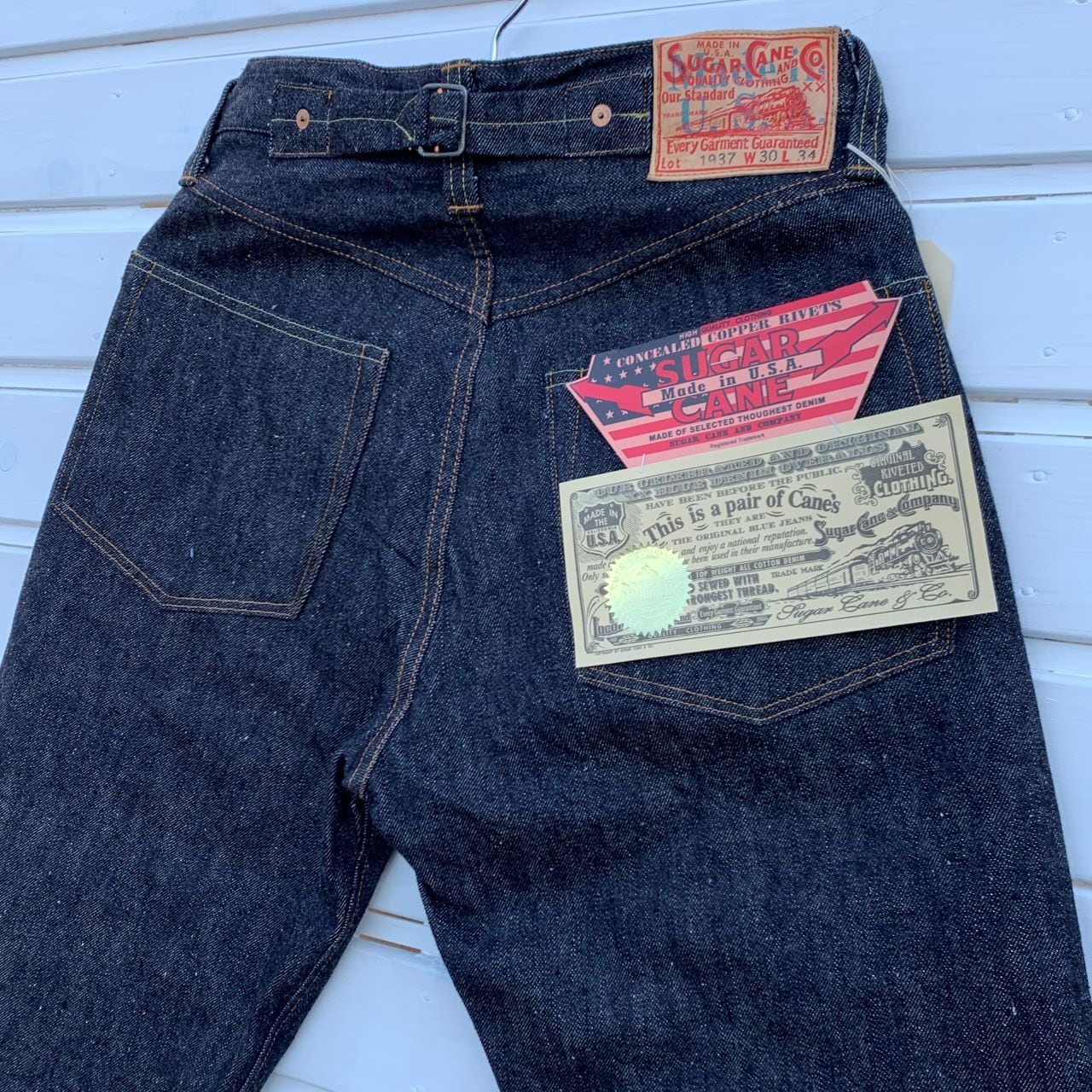 SUGAR CANE 13oz. BLUE DENIM WAIST OVERALLS 1937 MODEL | Jeans Shop