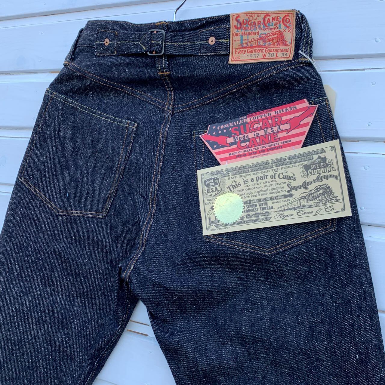 SUGAR CANE 13oz. BLUE DENIM WAIST OVERALLS 1937 MODEL | Jeans Shop 