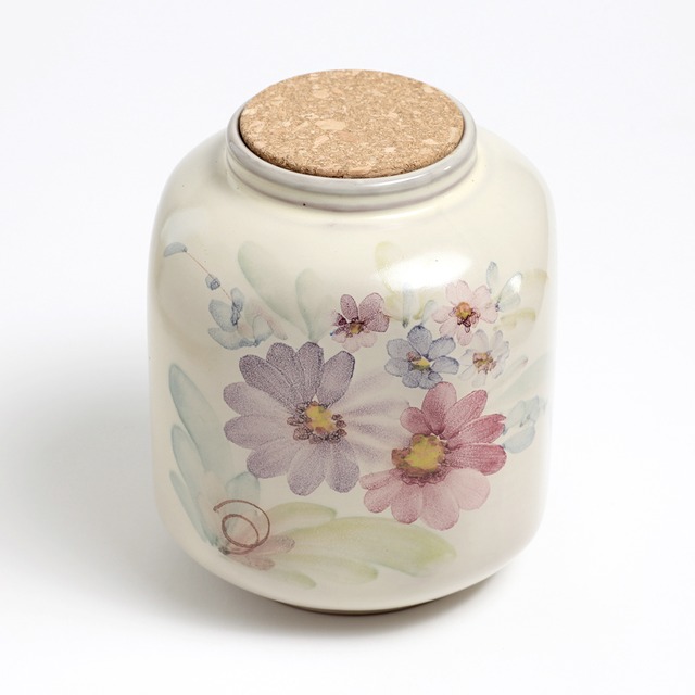 アラビア KE-Bモデルのポット・花瓶「パステルカラーの花の群れ」ARABIA 北欧ヴィンテージ