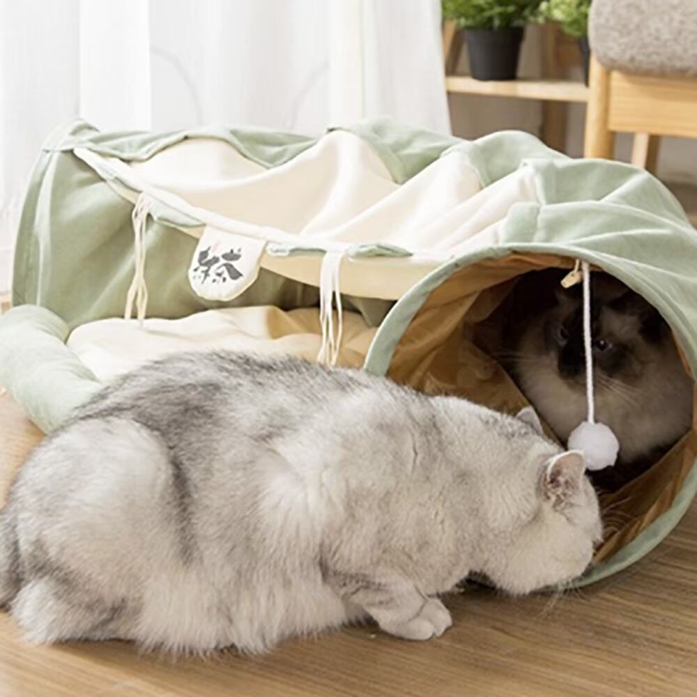 ペット 用 猫 ドーム 抹茶 ベッド トンネル 犬用 猫用 おしAiO