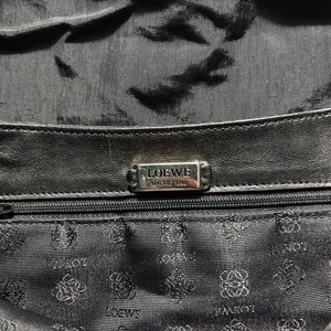 LOEWE black nylon shoulder bag