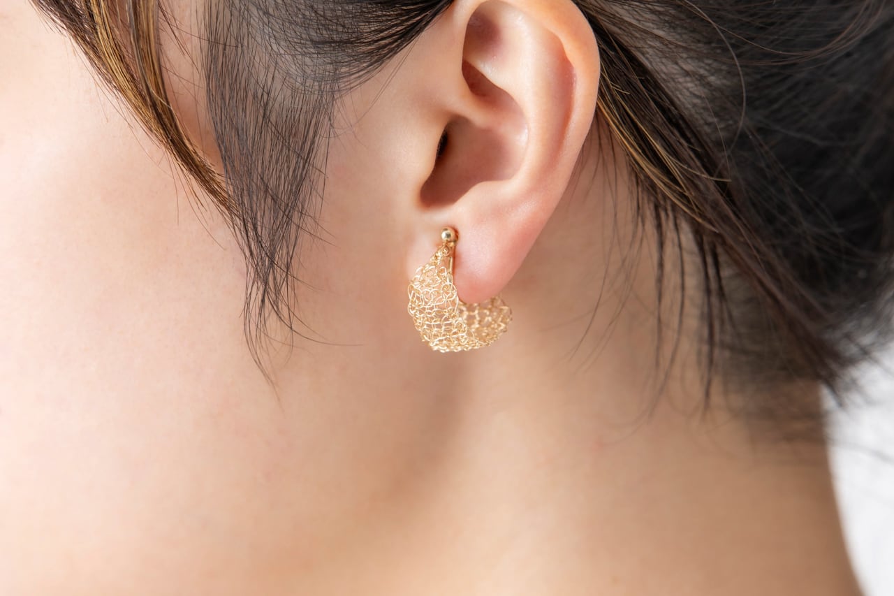 CASUMINO ワイヤークロッシェ リーフピアス／イヤリング | 中村江里子