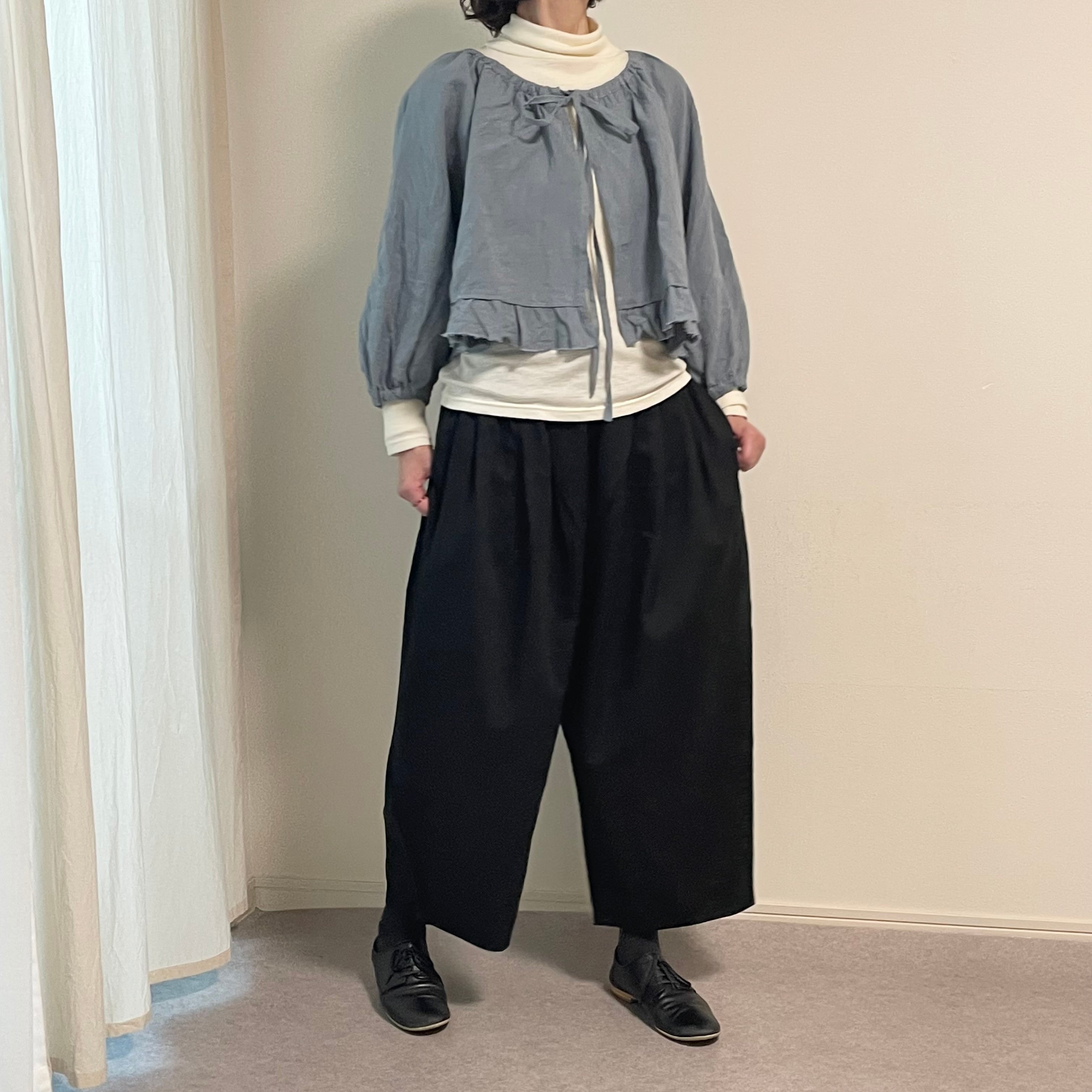 ROBE de PEAU‪‪♥︎⁡サテンカミーユパンツ ROBE de PEAU //SATIN CAMILLE TUCKED PANTS /サテンカミーユタック