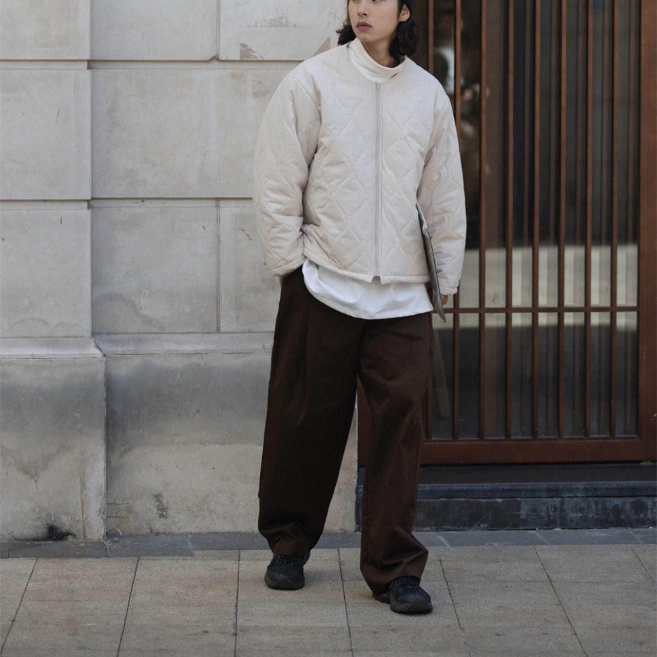 ボリュームタックワイドチノパンツ  N3326 - 9