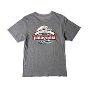 patagonia パタゴニア プリントデザイン 半袖Tシャツ XS/グレー/オーガニックコットン