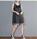 大きいサイズ レディース　デニムサロペットパンツ　ハーフパンツ　オーバーオール　春夏【S8026167】