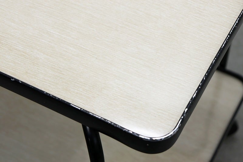 U.S. ヴィンテージ キッチン ワゴン トローリー シェルフ 化粧板 スチール U.S. ヴィンテージ キッチン ワゴン トローリー シェルフ 化粧板