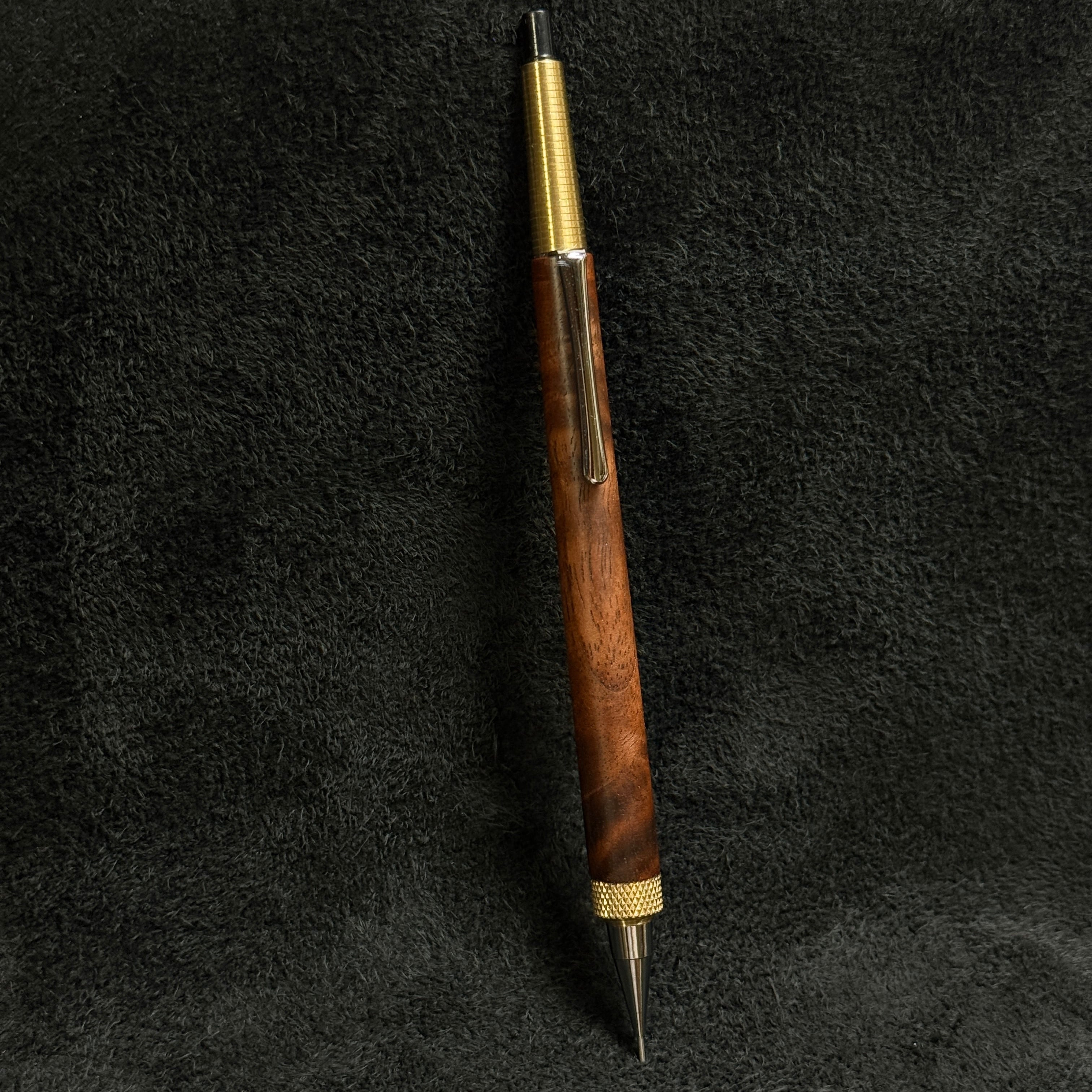 117ケヤキ 木製シャーペン 強低重心ダブルR 真鍮 | handwood