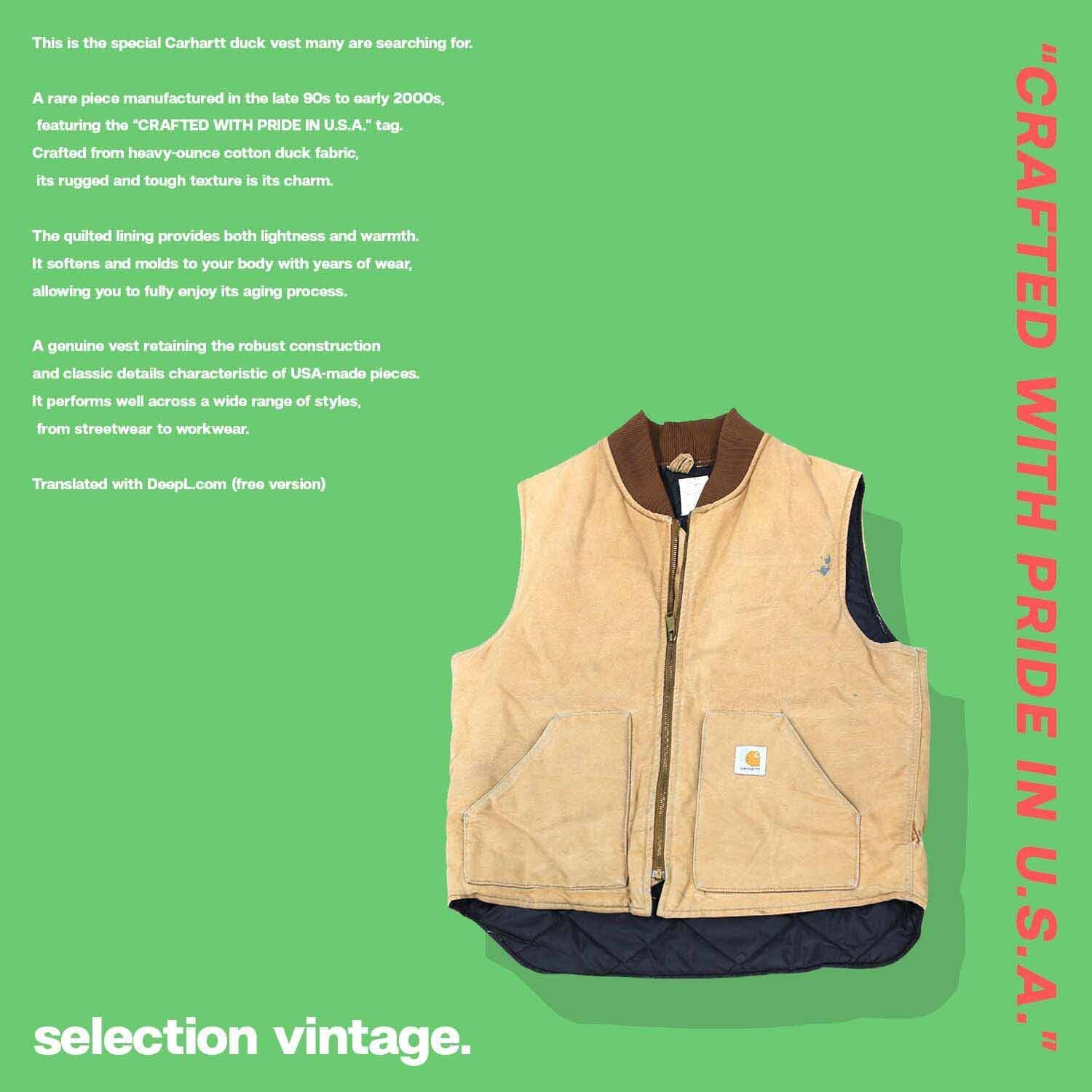 Carhartt カーハート U01 BRN ダックベスト early 00s アメリカ製 XL