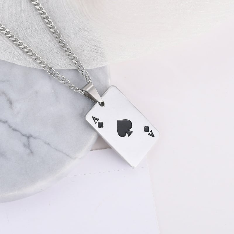 ネックレス トランプ 【スペード・エース (黒)】 アクセサリー ネックレス トランプ 【スペード・エース (黒)】 アクセサリー