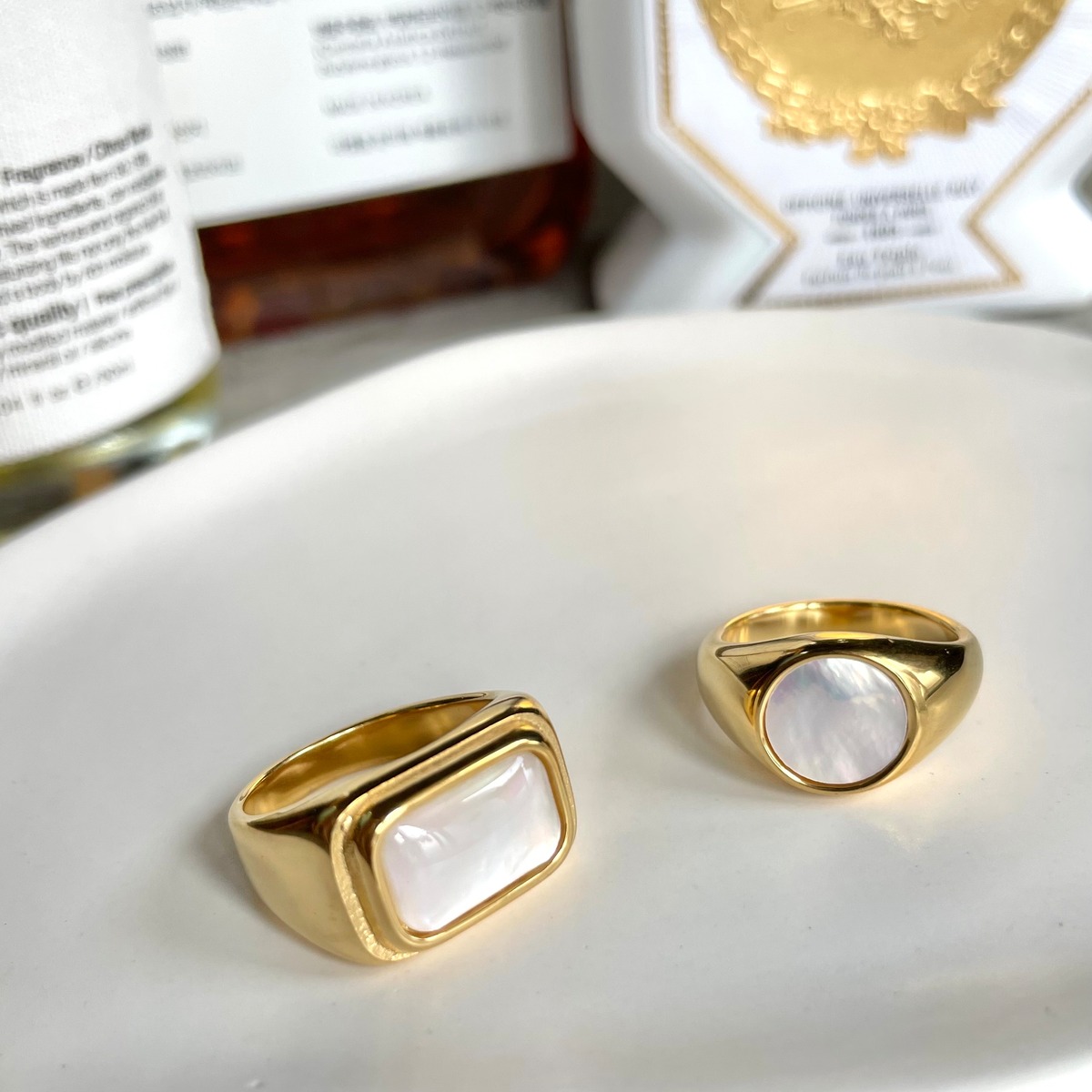 natural shell ring /316l | Tying The Knot