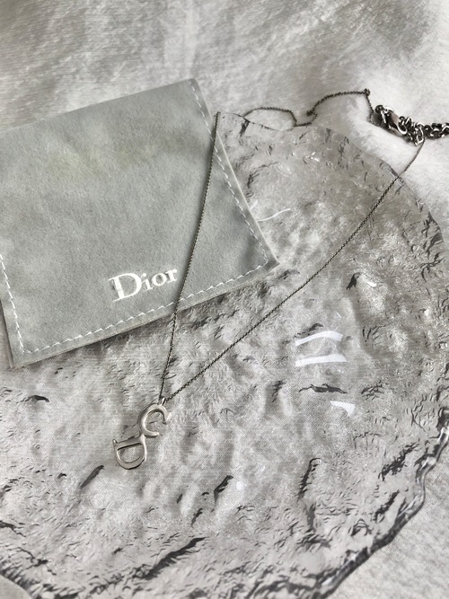 Christian Dior クリスチャン ディオール ネックレス シルバー CD vintage ヴィンテージ オールド i6gu8f