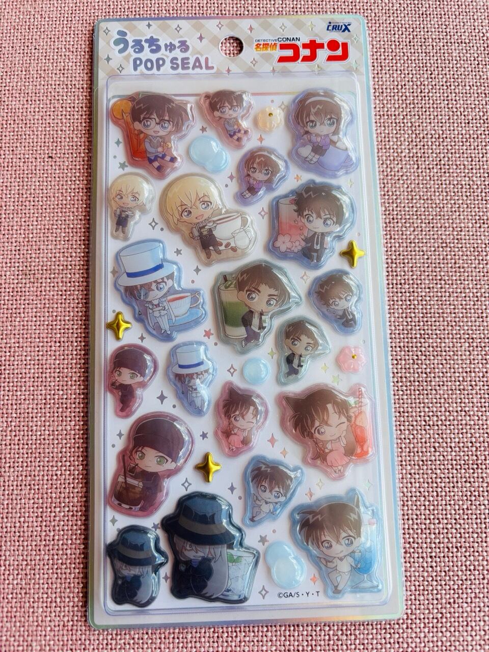 うるちゅる POP SEAL きゃらペコ/ドリンク・名探偵コナン X15