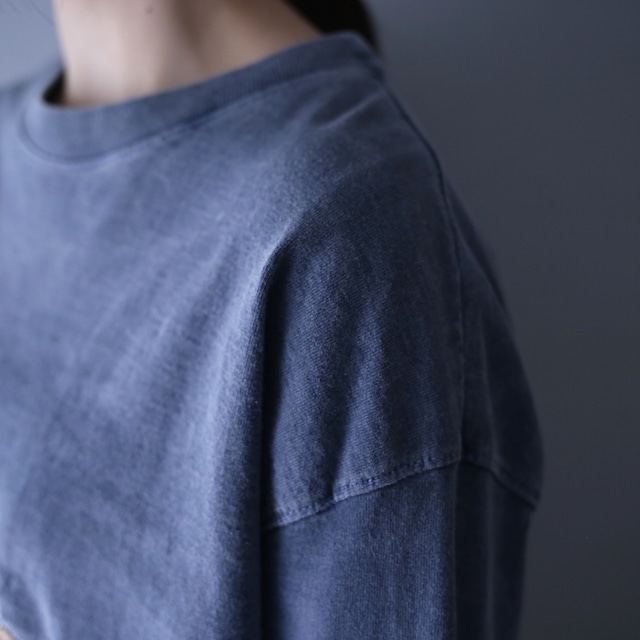 "刺繍×狼" good coloring over silhouette heavy weight l/s tee