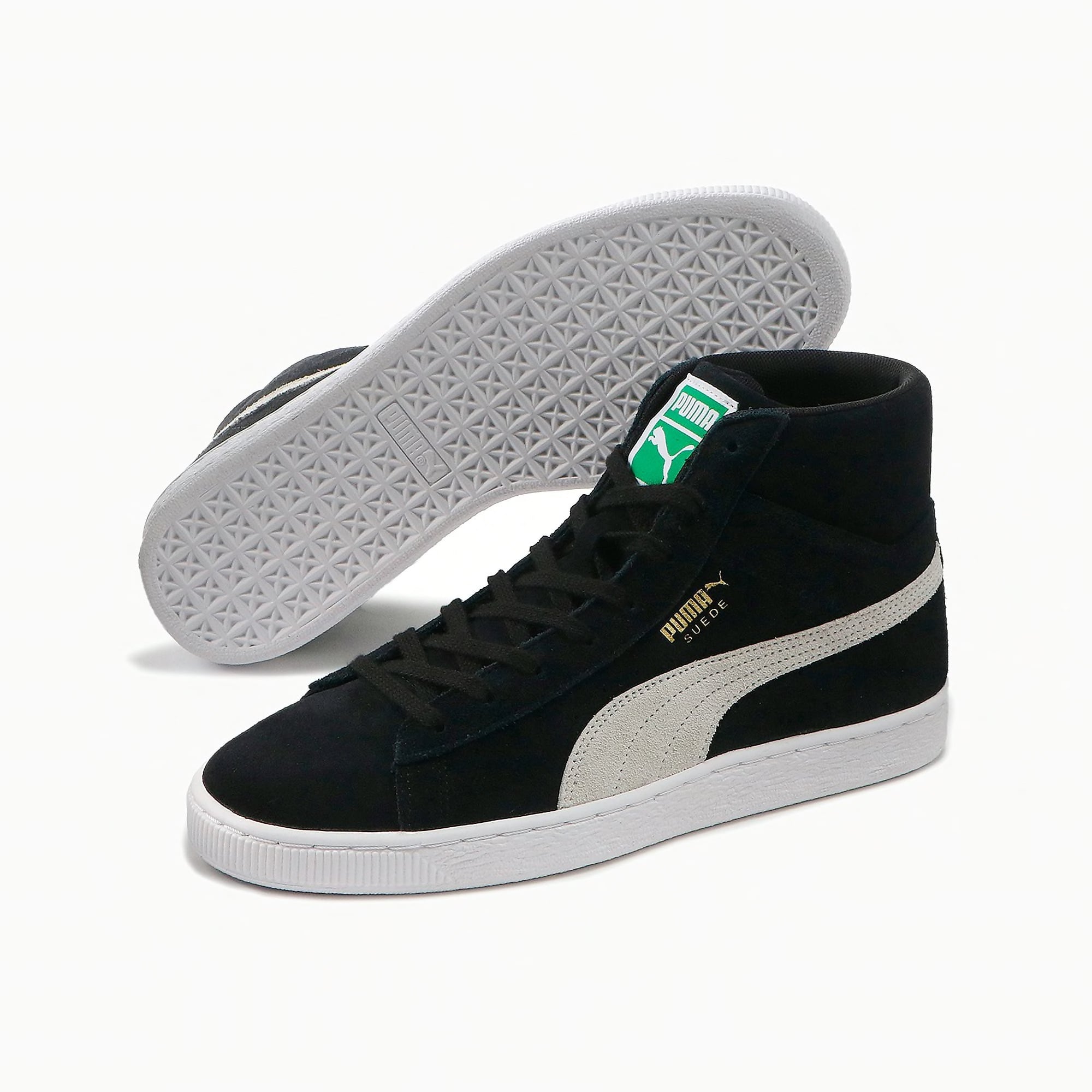 プーマ スウェード ミッド 21 ブラック 380205-01 US 9 Puma SUEDE MID XXI PUMA BLACK/PUMA WHITE/AMAZON – mita sneakers