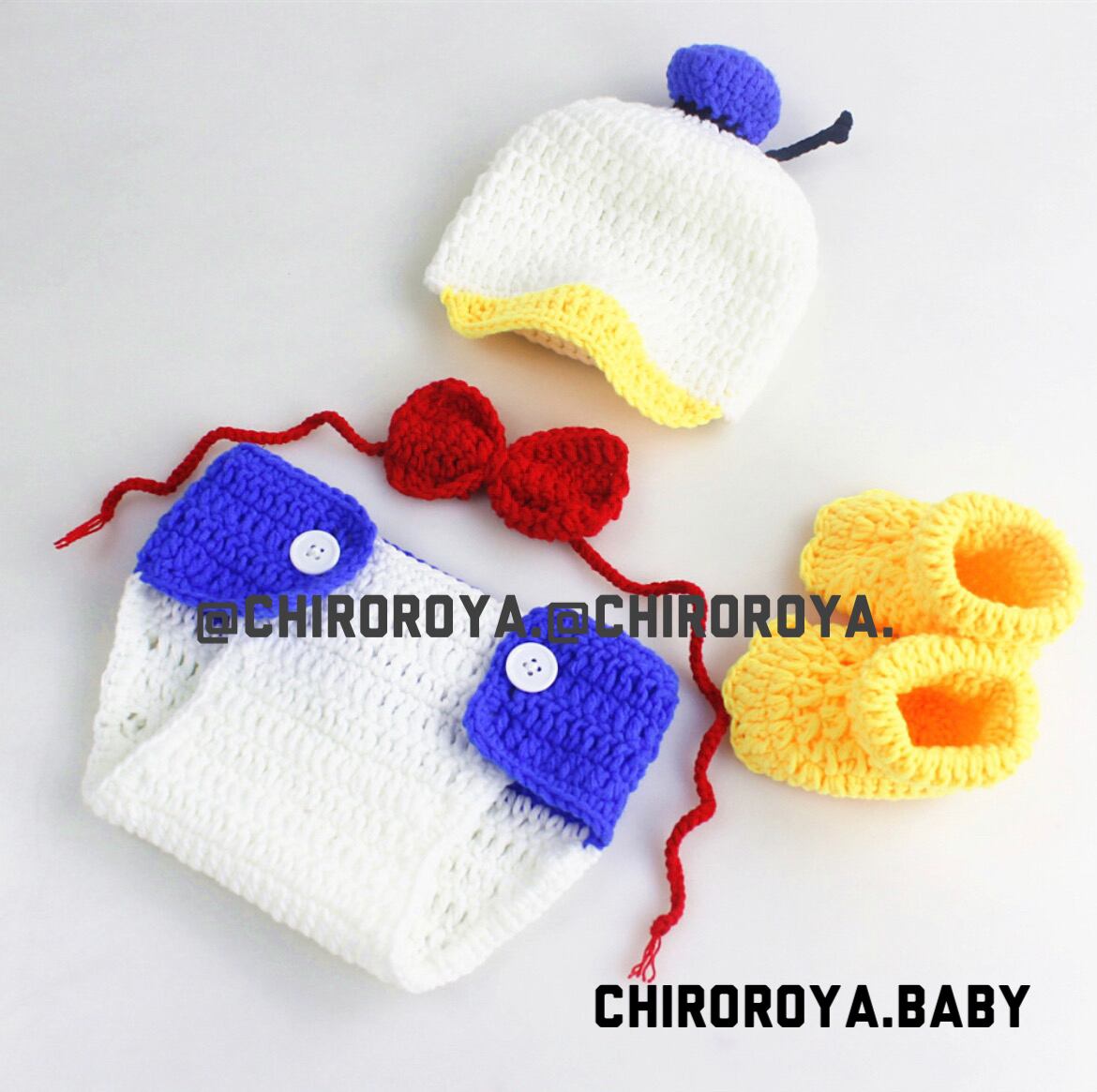 即納 ニューボーンフォト ドナルドさん ベビーコスチューム Chiroroya 即納 ニューボーンフォト ドナルドさん ベビーコスチューム Chiroroya