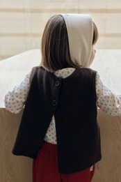 【取寄】MOME ボタンリバーシブルチョッキ|秋服|韓国子供服| 26/AT