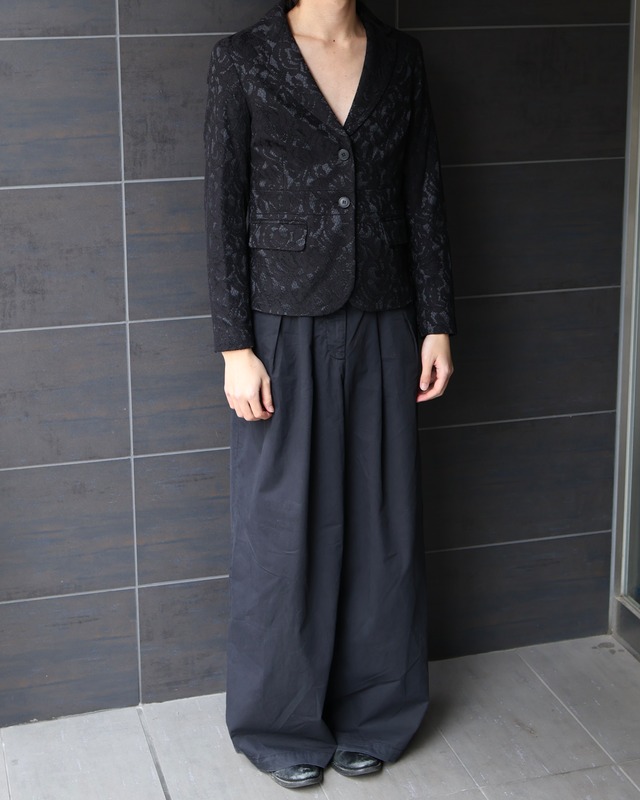 Lace design single tailored jacket