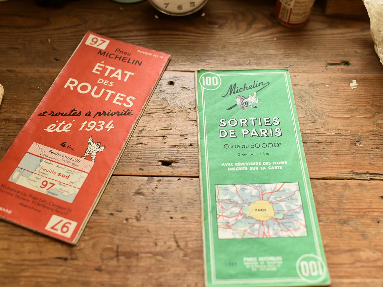 ミシュランの古い地図 #100  SORTIES DE PARIS *フランスアンティーク