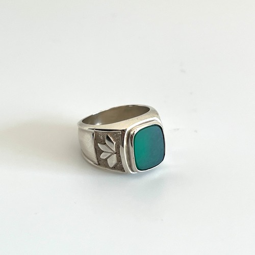 vintage Tiffany ヴィンテージティファニー jade ring silver925 翡翠シルバーリング 16号