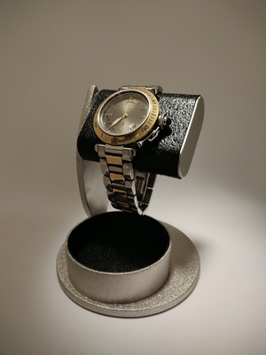 新作　腕時計スタンド　ブラック丸トレイディスプレイ腕時計スタンド　