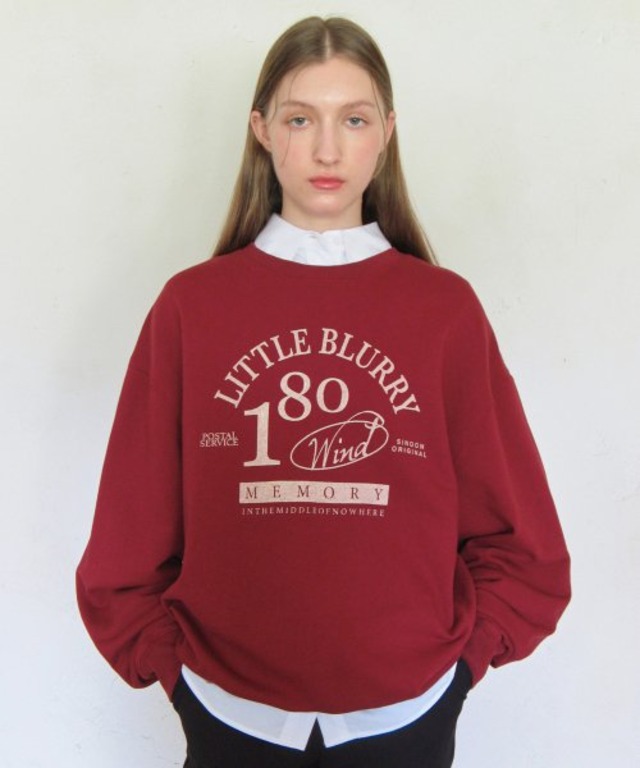[SINOON] LITTLE BLURRY SWEATSHIRT (RED)