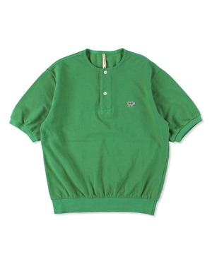 scyebasics コットンピケヘンリーネックポロ