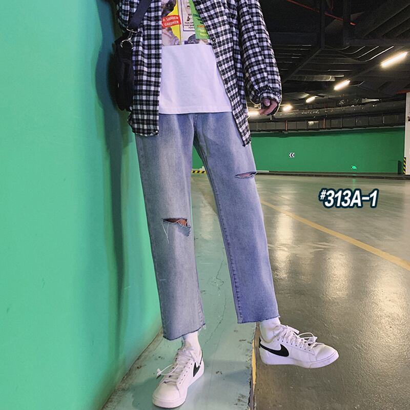 全1色 デニム パンツ ストレート カジュアル 無地 おしゃれ